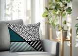 Shapira Abstract Reversible Indoor/Outdoor Rectangle Pillow