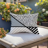 Shapira Abstract Reversible Indoor/Outdoor Rectangle Pillow