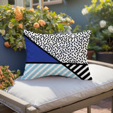 Shapira Abstract Reversible Indoor/Outdoor Rectangle Pillow