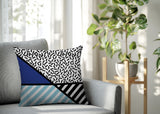 Shapira Abstract Reversible Indoor/Outdoor Rectangle Pillow