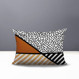Shapira Abstract Reversible Indoor/Outdoor Rectangle Pillow
