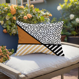 Shapira Abstract Reversible Indoor/Outdoor Rectangle Pillow