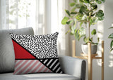 Shapira Abstract Reversible Indoor/Outdoor Rectangle Pillow