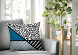 Shapira Abstract Reversible Indoor/Outdoor Rectangle Pillow