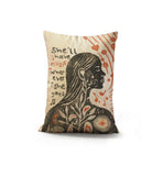 She Has Music Faux Linen Lumber Pillow