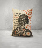 She Has Music Faux Linen Lumber Pillow