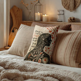 She Has Music Faux Linen Lumber Pillow