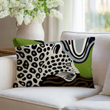 Shiel Leopard Reversible Indoor/Outdoor Rectangle Pillow