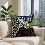 Shiel Leopard Reversible Indoor/Outdoor Rectangle Pillow