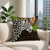 Shiel Leopard Reversible Indoor/Outdoor Square Pillow