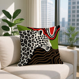 Shiel Leopard Reversible Indoor/Outdoor Square Pillow