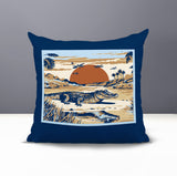 Shimo Alligator Reversible Indoor/Outdoor Square Pillow
