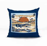 Shimo Alligator Reversible Indoor/Outdoor Square Pillow