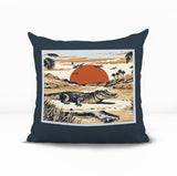 Shimo Alligator Reversible Indoor/Outdoor Square Pillow