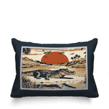 Shimo Alligator Reversible Indoor/Outdoor Rectangular Pillow