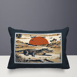 Shimo Alligator Reversible Indoor/Outdoor Rectangular Pillow
