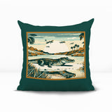 Shimo Alligator Reversible Indoor/Outdoor Square Pillow