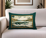 Shimo Alligator Reversible Indoor/Outdoor Rectangular Pillow
