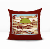 Shimo Alligator Reversible Indoor/Outdoor Square Pillow