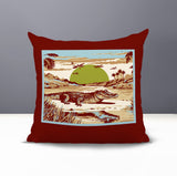 Shimo Alligator Reversible Indoor/Outdoor Square Pillow