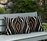 Shira Zebra Print Indoor/Outdoor Reversible Rectangular Pillow