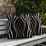 Shira Zebra Print Indoor/Outdoor Reversible Square Pillow