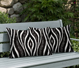 Shira Zebra Print Indoor/Outdoor Reversible Rectangular Pillow