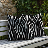 Shira Zebra Print Indoor/Outdoor Reversible Square Pillow