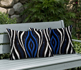 Shira Zebra Print Indoor/Outdoor Reversible Rectangular Pillow