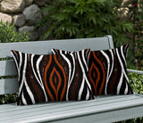 Shira Zebra Print Indoor/Outdoor Reversible Rectangular Pillow