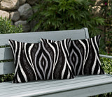 Shira Zebra Print Indoor/Outdoor Reversible Rectangular Pillow