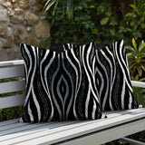 Shira Zebra Print Indoor/Outdoor Reversible Square Pillow