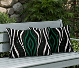 Shira Zebra Print Indoor/Outdoor Reversible Rectangular Pillow