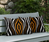 Shira Zebra Print Indoor/Outdoor Reversible Rectangular Pillow