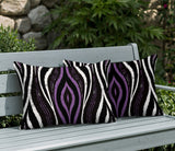 Shira Zebra Print Indoor/Outdoor Reversible Rectangular Pillow