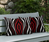 Shira Zebra Print Indoor/Outdoor Reversible Rectangular Pillow