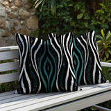 Shira Zebra Print Indoor/Outdoor Reversible Square Pillow