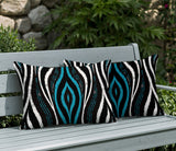Shira Zebra Print Indoor/Outdoor Reversible Rectangular Pillow