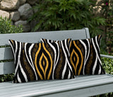 Shira Zebra Print Indoor/Outdoor Reversible Rectangular Pillow