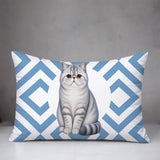 Short Hair Cat Indoor/Outdoor Reversible Rectangular Pillow