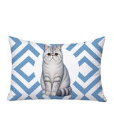 Short Hair Cat Indoor/Outdoor Reversible Rectangular Pillow