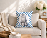 Short Hair Cat Indoor/Outdoor Reversible Square Pillow