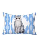 Short Hair Cat Indoor/Outdoor Reversible Rectangular Pillow