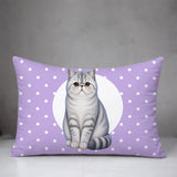 Short Hair Cat Indoor/Outdoor Reversible Rectangular Pillow