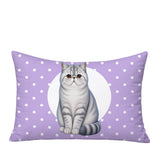 Short Hair Cat Indoor/Outdoor Reversible Rectangular Pillow