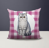 Short Hair Cat Indoor/Outdoor Reversible Square Pillow