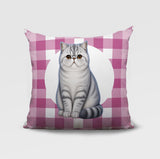 Short Hair Cat Indoor/Outdoor Reversible Square Pillow