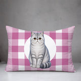 Short Hair Cat Indoor/Outdoor Reversible Rectangular Pillow