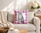 Short Hair Cat Indoor/Outdoor Reversible Square Pillow