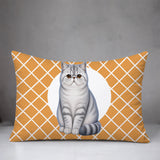 Short Hair Cat Indoor/Outdoor Reversible Rectangular Pillow